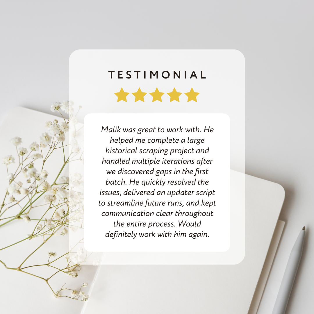 Client testimonial 1